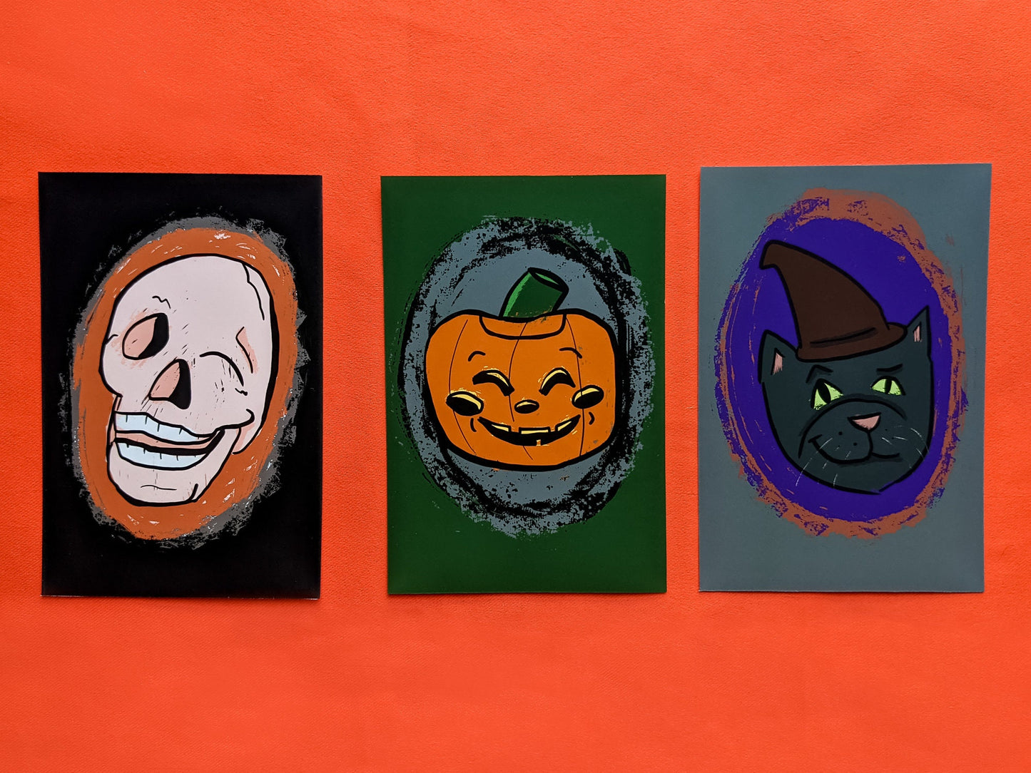 Halloween Wall Art + Vinyl Frames Set