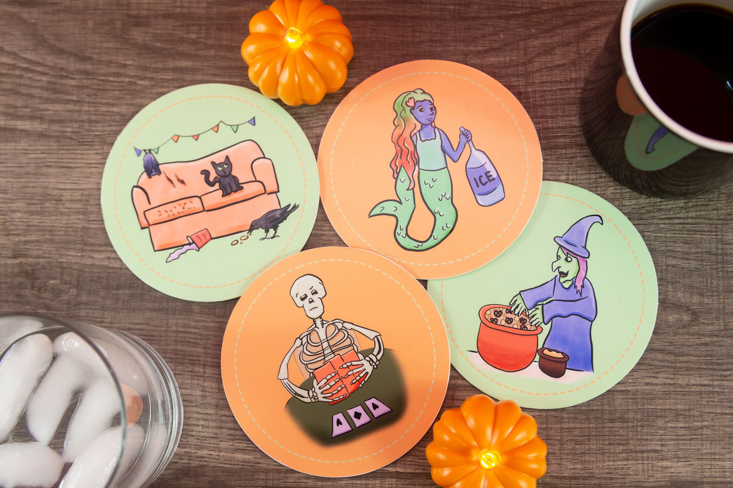 Halloween Party Coaster Set