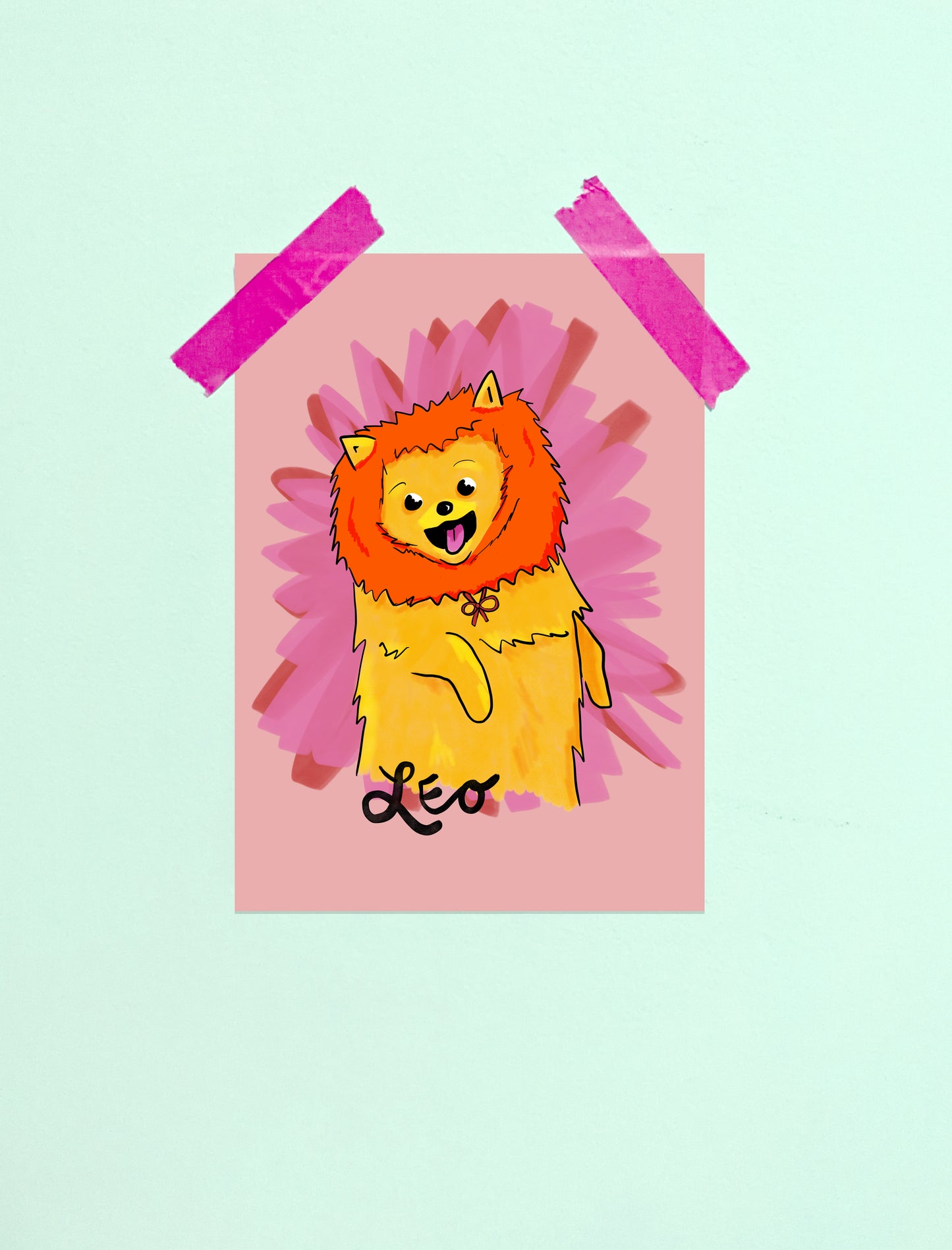 Leo Dog Art Print