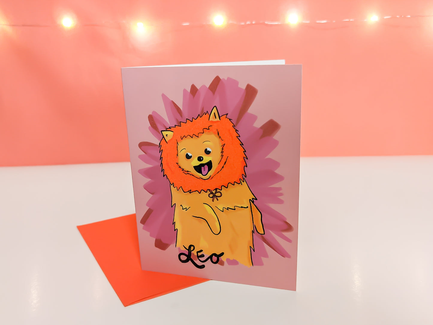 Leo Dog Greeting Card