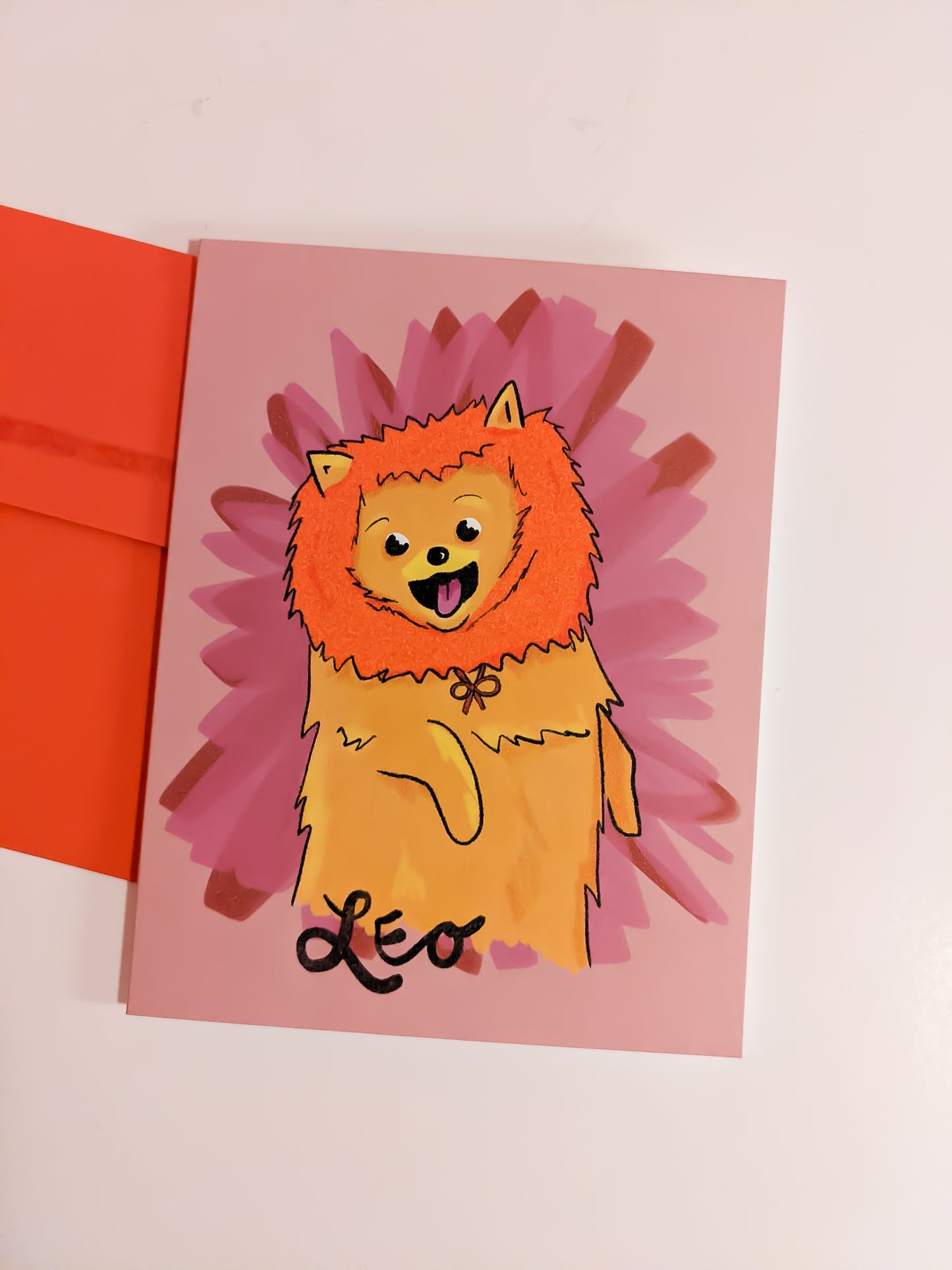 Leo Dog Greeting Card