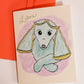 Libra Dog Greeting Card