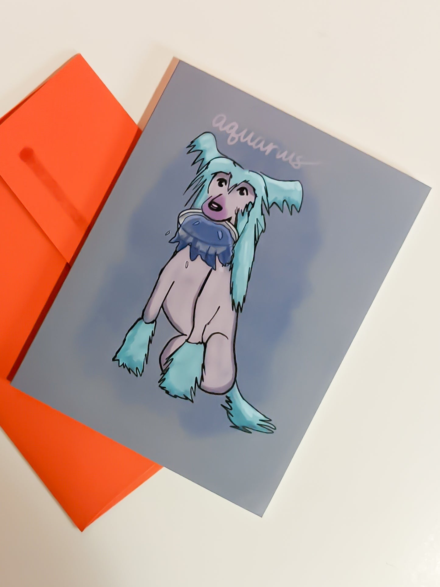 Aquarius Dog Greeting Card