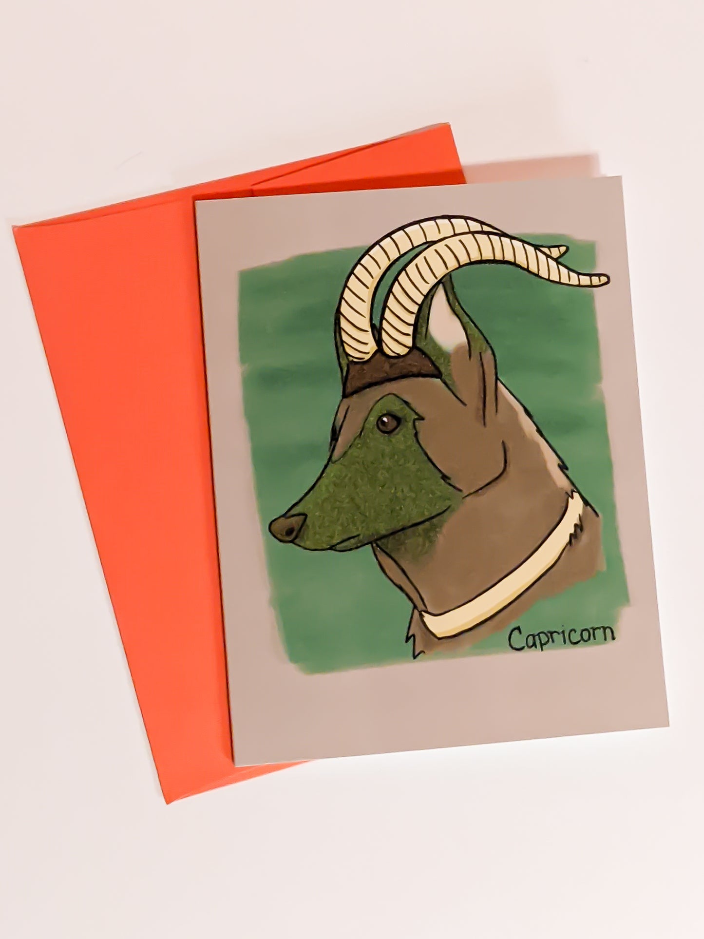 Capricorn Dog Greeting Card