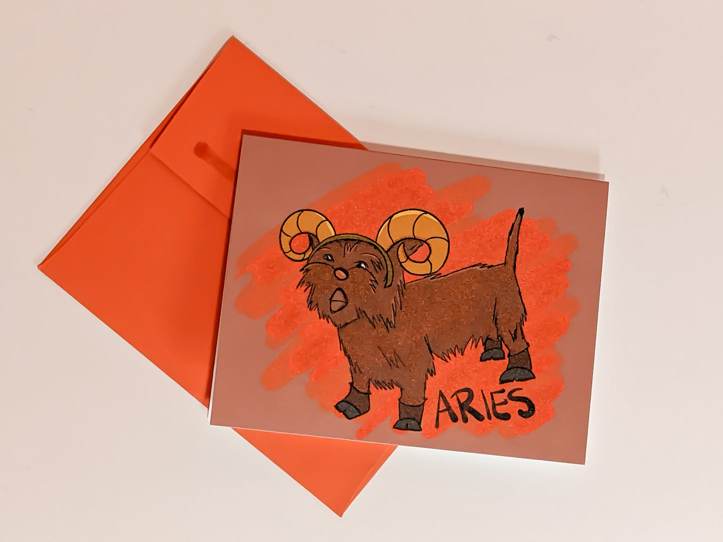 Aries Dog Greeting Card