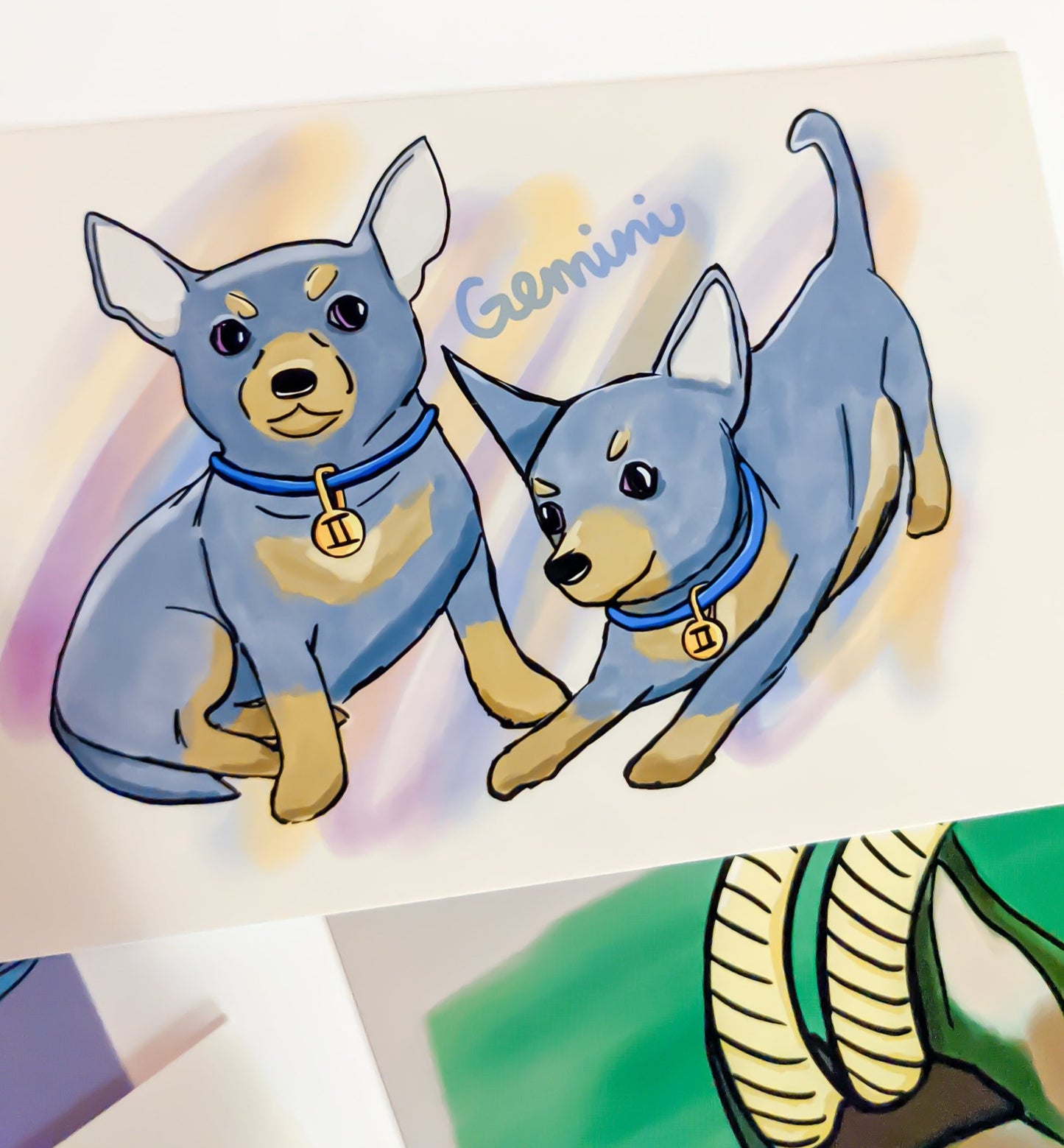 Gemini Dog Art Print