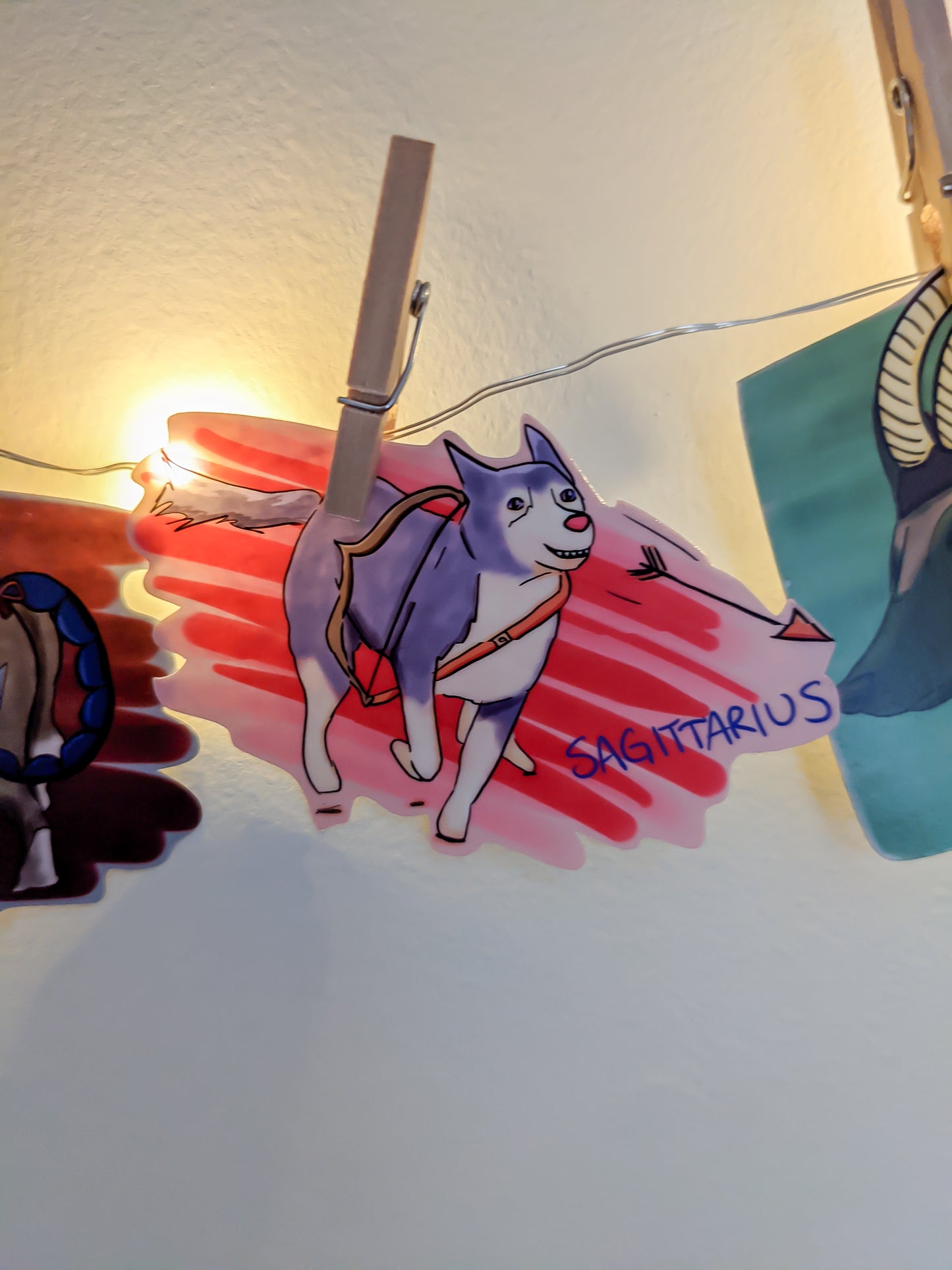 Sagittarius Dog Vinyl Sticker